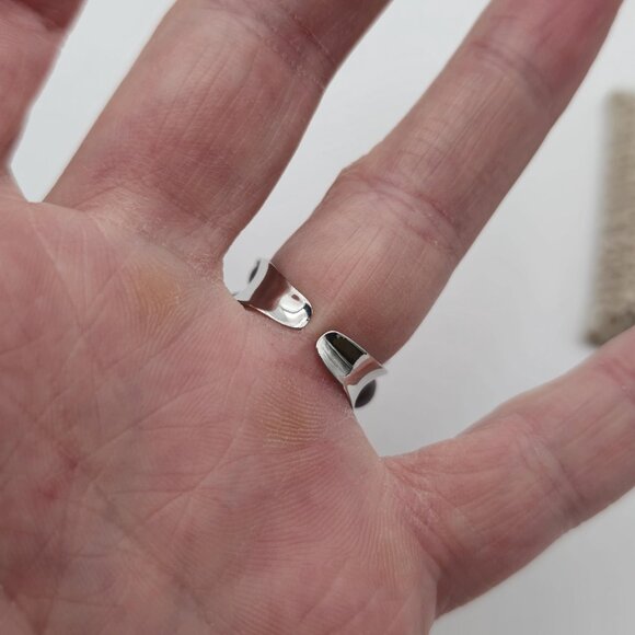 Size 6.25 Sterling Silver Cluster Of Genuine Pearls Open Ring A2197 - Picture 6 of 10